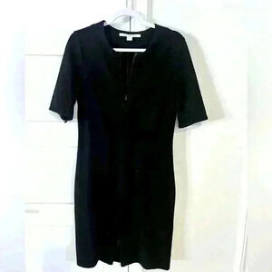 Diane Von Furstenberg Classic Black Short Sleeve A-Line Dress- Size 10- EUC